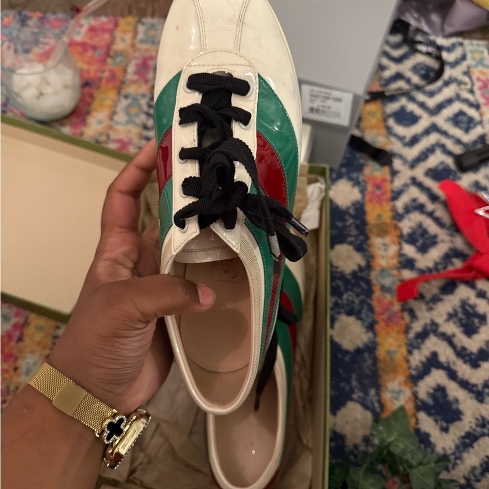 Gucci Women's Sneakers - Green, Red, Black, White